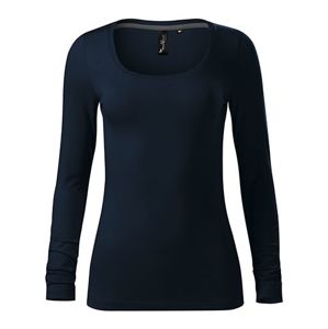 MALFINI Dámske tričko s dlhým rukávom Brave - Námornícka modrá | XXL