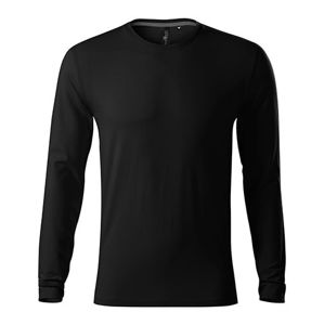 MALFINI Pánske tričko s dlhým rukávom Brave - Čierna | XXXL