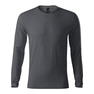 MALFINI Pánske tričko s dlhým rukávom Brave - Svetlá antracitová | XL