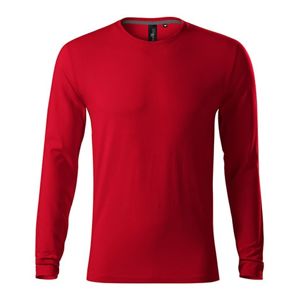MALFINI Pánske tričko s dlhým rukávom Brave - Jasno červená | S