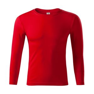 MALFINI Tričko s dlhým rukávom Progress LS - Červená | XXL