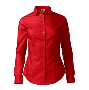 MALFINI Dámska košeľa s dlhým rukávom Style - Červená | M