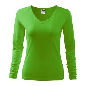 MALFINI Dámske tričko s dlhým rukávom Elegance - Apple green | XXL