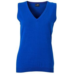 James & Nicholson Dámsky sveter bez rukávov JN656 - Kráľovská modrá | XXL