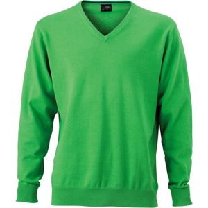 James & Nicholson Pánsky bavlnený sveter JN659 - Zelená | M