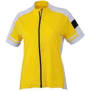 James & Nicholson Dámsky cyklistický dres JN453 - Slnečná žltá | S