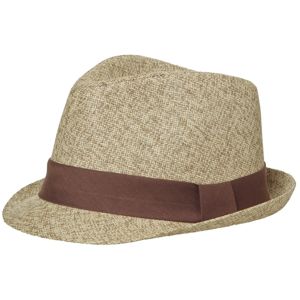 Myrtle Beach Letný klobúk MB6564 - Béžový melír / hnedá | L/XL