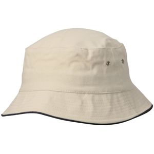 Myrtle Beach Detský klobúčik MB013 - Prírodná / tmavomodrá | 54 cm