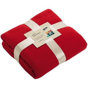 James & Nicholson Fleecová deka 130x170 cm JN950 - Červená | 130 x 170 cm