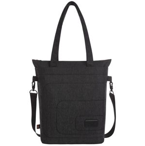 Halfar Prešívaná nákupná taška na notebook FRAME - Black grey sprinkle