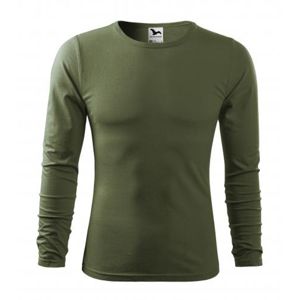 MALFINI Pánske tričko s dlhým rukávom Fit-T Long Sleeve - Khaki | XL