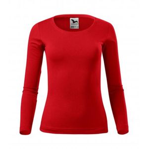 MALFINI Dámske tričko s dlhým rukávom Fit-T Long Sleeve - Červená | XS
