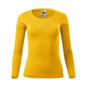 MALFINI Dámske tričko s dlhým rukávom Fit-T Long Sleeve - Žltá | S