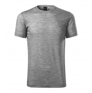 MALFINI Pánske tričko Merino Rise - Tmavošedý melír | L