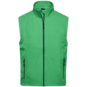 James & Nicholson Pánska softshellová vesta JN1022 - Zelená | XL