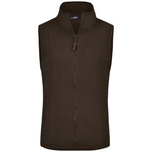 James & Nicholson Dámska fleecová vesta JN048 - Hnedá | XL