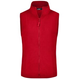 James & Nicholson Dámska fleecová vesta JN048 - Červená | XL