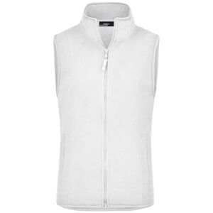 James & Nicholson Dámska fleecová vesta JN048 - Biela | XL