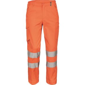 Cerva Reflexné pracovné nohavice VIGO - Oranžová | 48