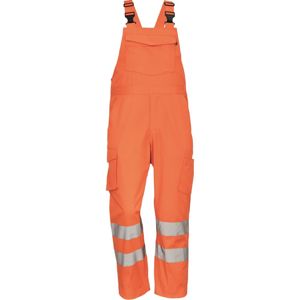 Cerva Reflexné pracovné nohavice s náprsenkou GANDIA - Oranžová | 60