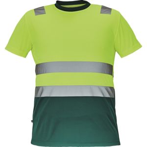 Cerva Pánske reflexné tričko MONZON - Žltá / zelená | XXXXL