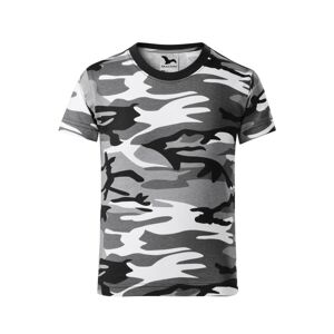 MALFINI Detské maskáčové tričko Camouflage - Maskáčová petrolejová | 122 cm (6 rokov)