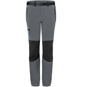 James & Nicholson Pánske trekingové nohavice JN1206 - Tmavošedá / čierna | XL