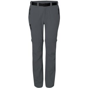 James & Nicholson Dámske outdoorové nohavice s odopínateľnými nohavicami JN1201 - Tmavošedá | S