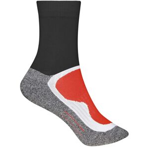 James & Nicholson Športové ponožky vysoké JN211 - Čierna / červená | 39-41