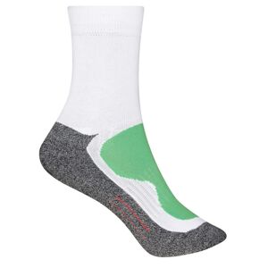James & Nicholson Športové ponožky vysoké JN211 - Bielo-zelená | 42-44