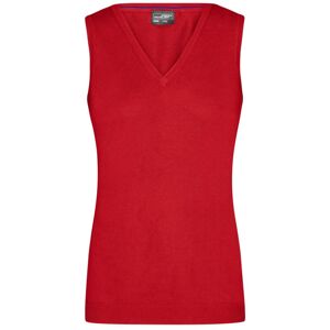 James & Nicholson Dámsky sveter bez rukávov JN656 - Červená | XL