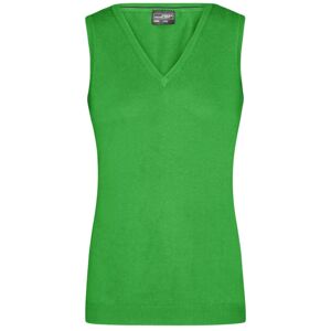 James & Nicholson Dámsky sveter bez rukávov JN656 - Zelená | XL