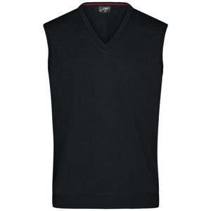 James & Nicholson Pánsky sveter bez rukávov JN657 - Čierna | XXL