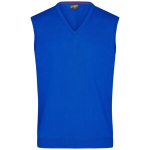 James & Nicholson Pánsky sveter bez rukávov JN657 - Kráľovská modrá | XXL