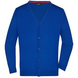 James & Nicholson Pánsky bavlnený sveter JN661 - Kráľovská modrá | XXL