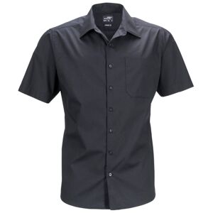 James & Nicholson Pánska košeľa s krátkym rukávom JN644 - Čierna | XXXXXXL