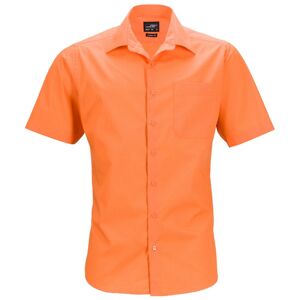 James & Nicholson Pánska košeľa s krátkym rukávom JN644 - Oranžová | XXXL