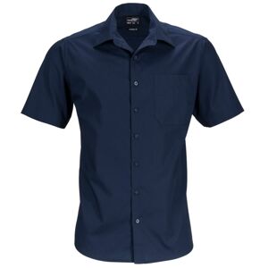 James & Nicholson Pánska košeľa s krátkym rukávom JN644 - Tmavomodrá | XL