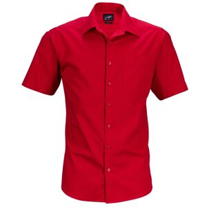 James & Nicholson Pánska košeľa s krátkym rukávom JN644 - Červená | S