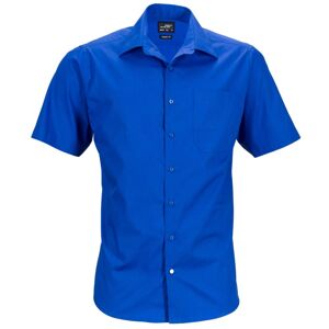 James & Nicholson Pánska košeľa s krátkym rukávom JN644 - Kráľovská modrá | XXL