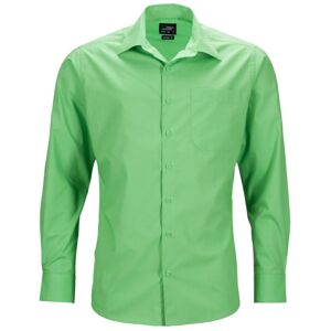 James & Nicholson Pánska košeľa s dlhým rukávom JN642 - Limetkovo zelená | XL