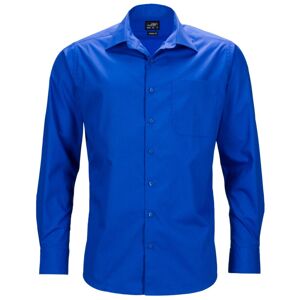James & Nicholson Pánska košeľa s dlhým rukávom JN642 - Kráľovská modrá | XXL