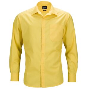 James & Nicholson Pánska košeľa s dlhým rukávom JN642 - Žltá | XL