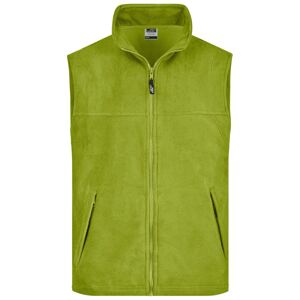 James & Nicholson Pánska fleecová vesta JN045 - Limetkovo zelená | M