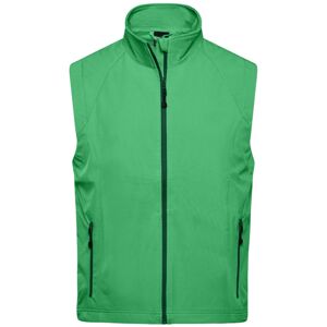 James & Nicholson Pánska softshellová vesta JN1022 - Zelená | XL