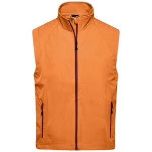 James & Nicholson Pánska softshellová vesta JN1022 - Oranžová | L