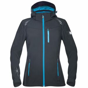 Ardon Dámska softshellová bunda FLORET - Čierna / tyrkysová | XL