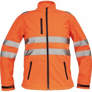 Cerva Pánska reflexná softshellová bunda MURCIA - Oranžová | L