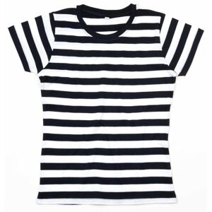 Mantis Dámske pásikavé tričko - Čierna / biela | XL