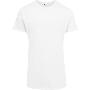 Build Your Brand Pánske predĺžené tričko - Biela | M